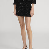 FRAME - The Embellished Skirt -- Black