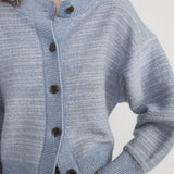 FRAME - The Jacquard Femme Cardi -- Sky Blue Multi