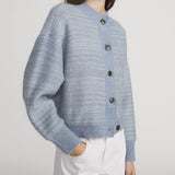 FRAME - The Jacquard Femme Cardi -- Sky Blue Multi