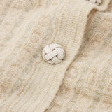 FRAME - The Lurex Check Cardi -- Cream Multi