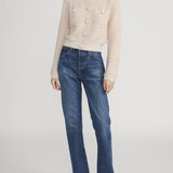FRAME - The Lurex Check Cardi -- Cream Multi