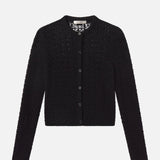FRAME - The Open Knit Cardi -- Black