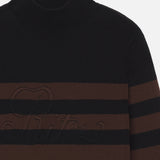 FRAME - Ritz Striped Cashmere Turtleneck Sweater -- Black Multi