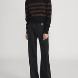 FRAME - Ritz Striped Cashmere Turtleneck Sweater -- Black Multi