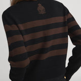 FRAME - Ritz Striped Cashmere Turtleneck Sweater -- Black Multi