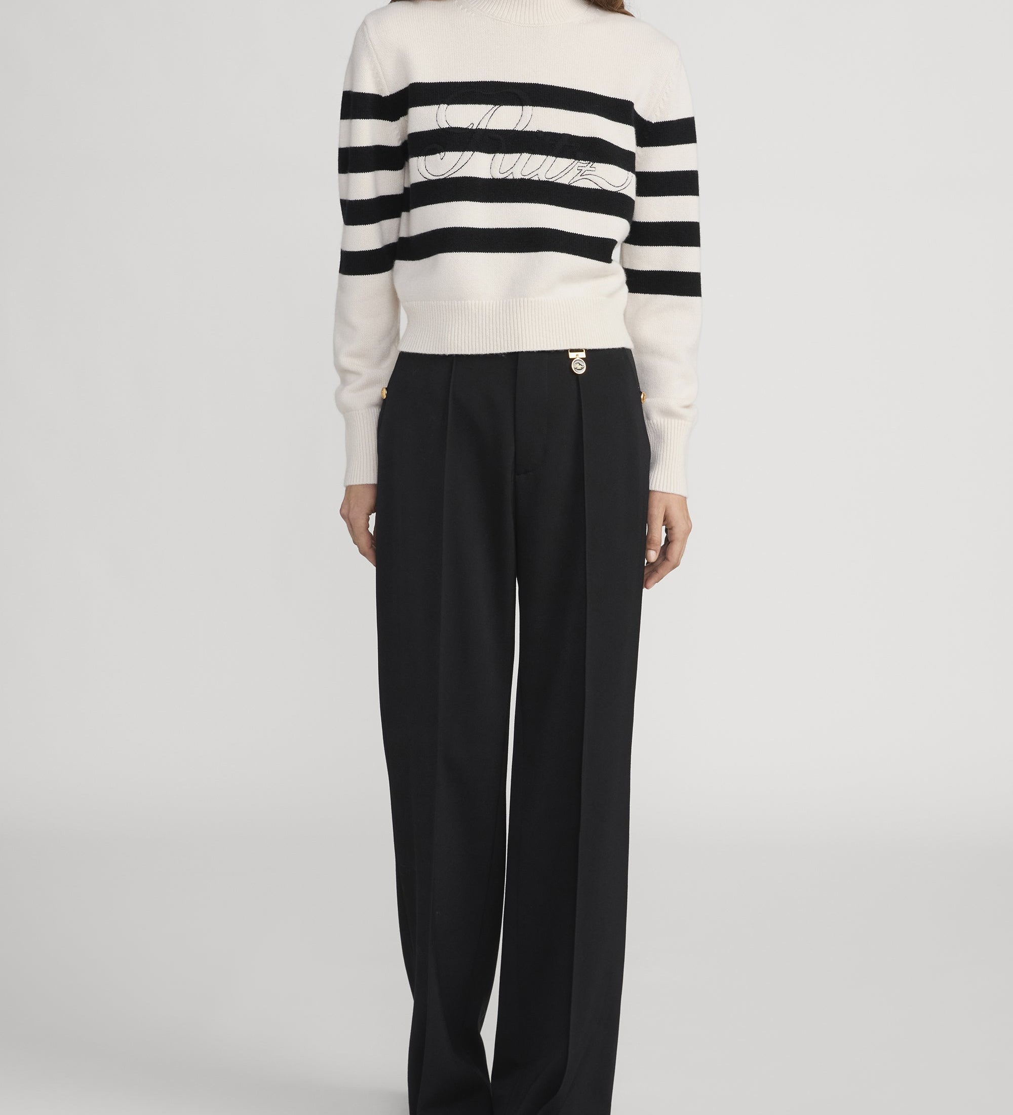 FRAME - Ritz Striped Cashmere Turtleneck Sweater