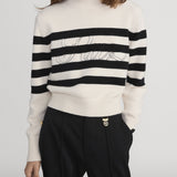 FRAME - Ritz Striped Cashmere Turtleneck Sweater
