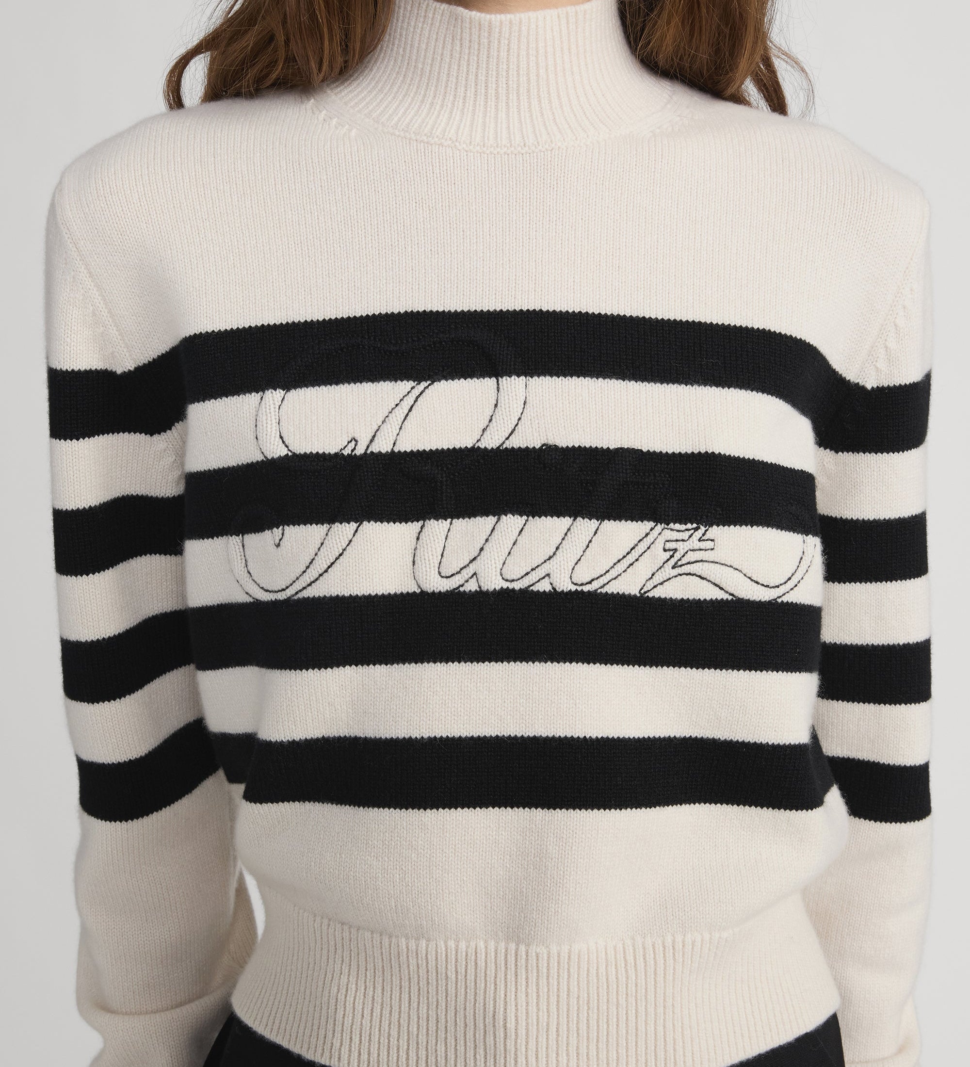 FRAME - Ritz Striped Cashmere Turtleneck Sweater