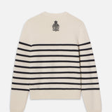 FRAME - Ritz Sequined Striped Sweater