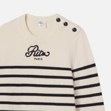 FRAME - Ritz Sequined Striped Sweater