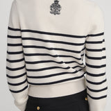 FRAME - Ritz Sequined Striped Sweater