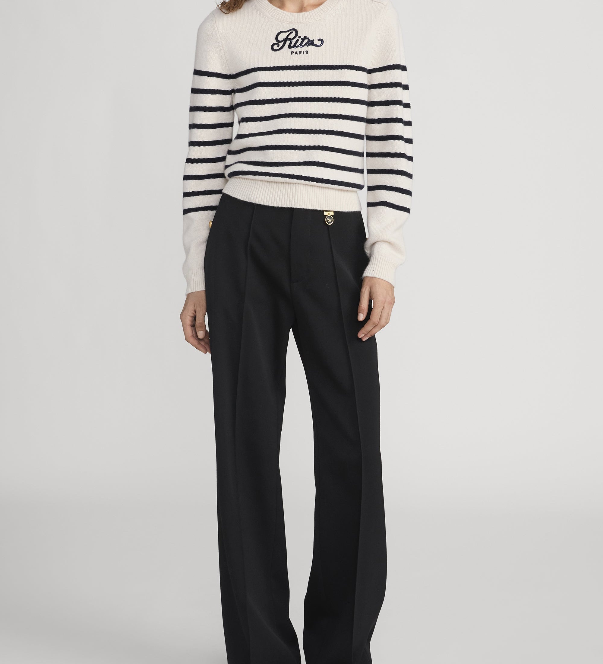 FRAME - Ritz Sequined Striped Sweater