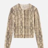 FRAME - The Cashmere Snake Cardi -- Camel Multi