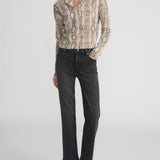 FRAME - The Cashmere Snake Cardi -- Camel Multi