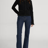 FRAME - The Beaded Trim Jacket -- Black
