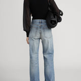 FRAME - The Sheer Sleeve  Top -- Black