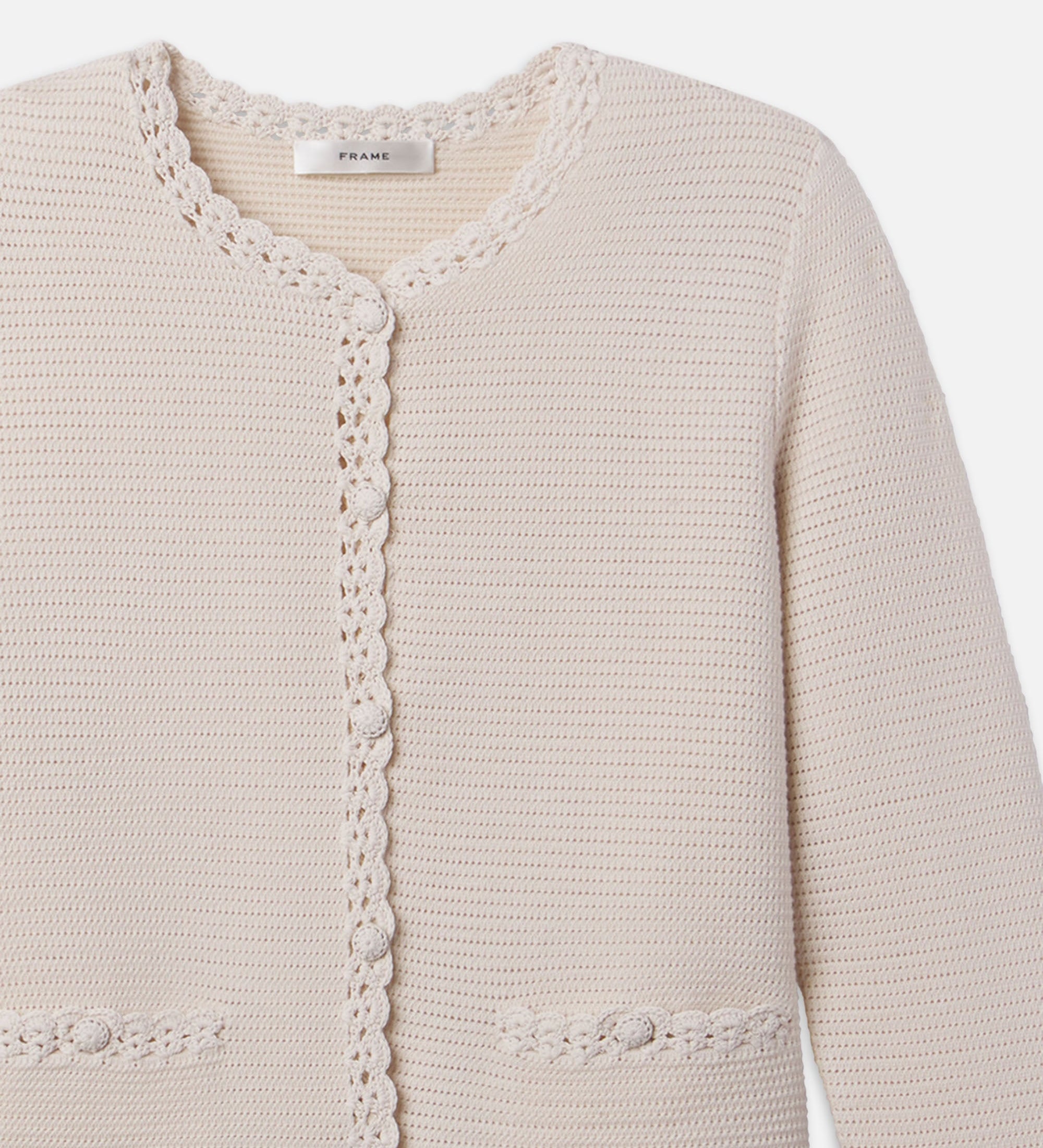 FRAME - The Crochet Trim Jacket