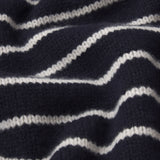 FRAME - The Striped Cashmere Turtleneck -- Navy Multi