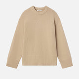 FRAME - The Cashmere Oversized Crew -- Oatmeal Heather