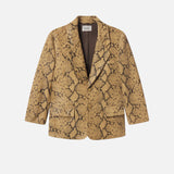 FRAME - The Snake Borrowed Blazer -- Sand Multi