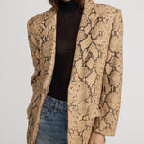 FRAME - The Snake Borrowed Blazer -- Sand Multi