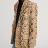 FRAME - The Snake Borrowed Blazer -- Sand Multi