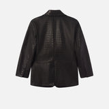 FRAME - The Croc Borrowed Blazer -- Black