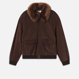 FRAME - The Suede Oversized Jacket -- Americano