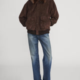 FRAME - The Suede Oversized Jacket -- Americano