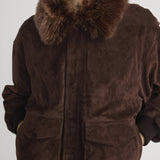 FRAME - The Suede Oversized Jacket -- Americano