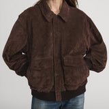 FRAME - The Suede Oversized Jacket -- Americano