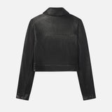 FRAME - The Small Leather Jacket -- Black