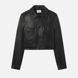 FRAME - The Small Leather Jacket -- Black