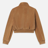 FRAME - The Suede Harrington Jacket -- Light Camel