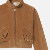 FRAME - The Suede Harrington Jacket -- Light Camel