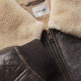 FRAME - The Shrunken Shearling Bomber -- Cardamom