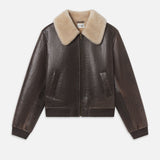 FRAME - The Shrunken Shearling Bomber -- Cardamom