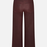 FRAME - Le Slim Palazzo Leather Crop -- Oxblood