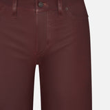 FRAME - Le Slim Palazzo Leather Crop -- Oxblood