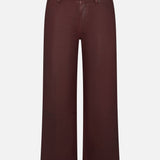 FRAME - Le Slim Palazzo Leather Crop -- Oxblood