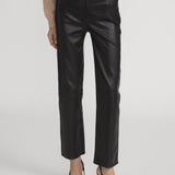 FRAME - Leather Le Sleek Straight -- Black