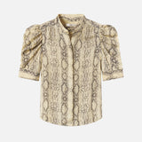 FRAME - The Snake Gillian Top -- Camel Multi