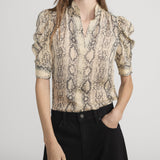 FRAME - The Snake Gillian Top -- Camel Multi
