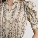 FRAME - The Snake Gillian Top -- Camel Multi