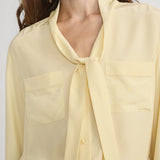FRAME - The Silk Modern Tie Blouse