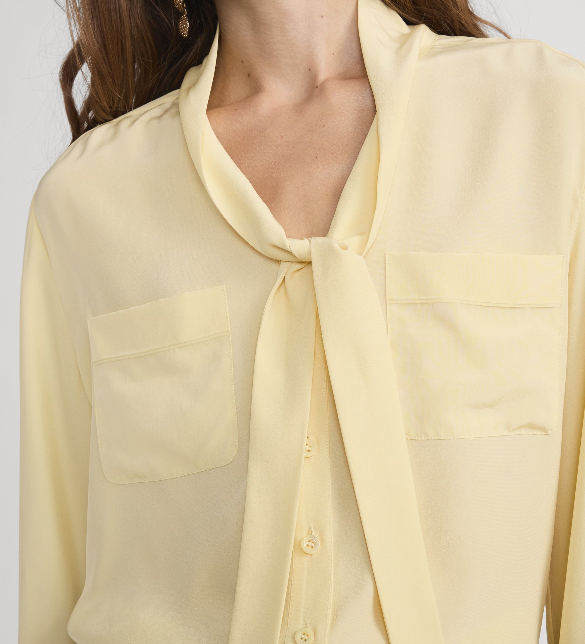 FRAME - The Silk Modern Tie Blouse