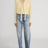 FRAME - The Silk Modern Tie Blouse