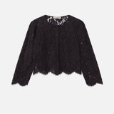 FRAME - The Lace Blouse -- Black