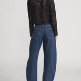 FRAME - The Lace Blouse -- Black