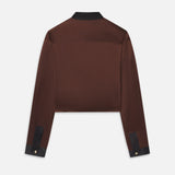 FRAME - Ritz Feminine Silk Blouse -- Chocolate Brown